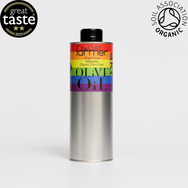 TGF X AKT Arbequina Organic Extra Virgin Olive Oil Oct/Nov 2024 Harvest 500 ml. Proudly supporting AKT with £1 from every can purchased. Free GB mainland delivery with 2 Cans or more.